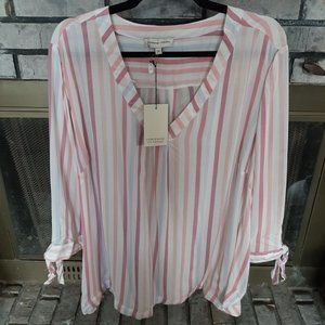 NWT Pastel Striped Blouse